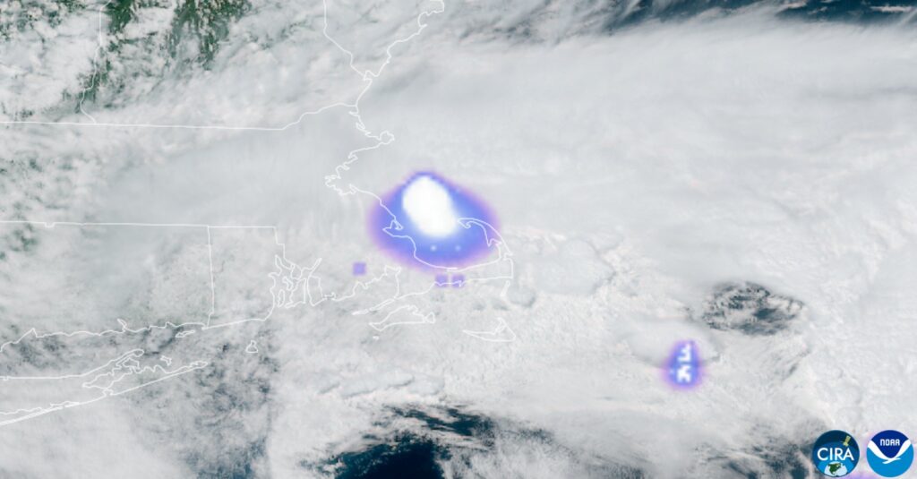 The flash seen on the lightning mapper.