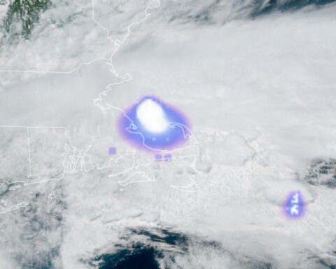 The flash seen on the lightning mapper.