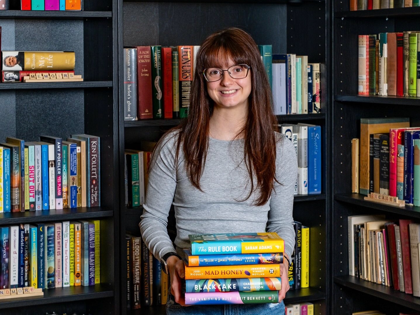 Alyssa Flori in her bookstore.