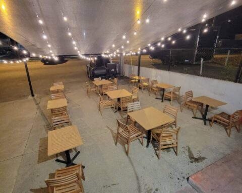 The new outdoor space at Krakow.