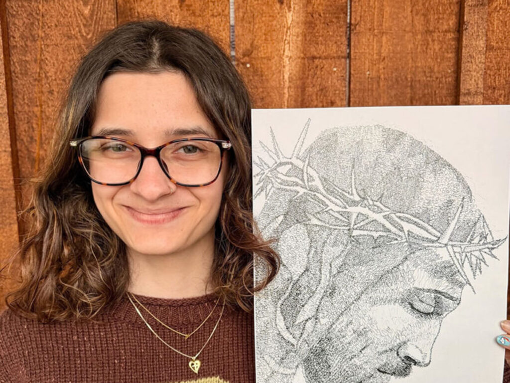 Bellah Torres with her winning depiction of Jesus.