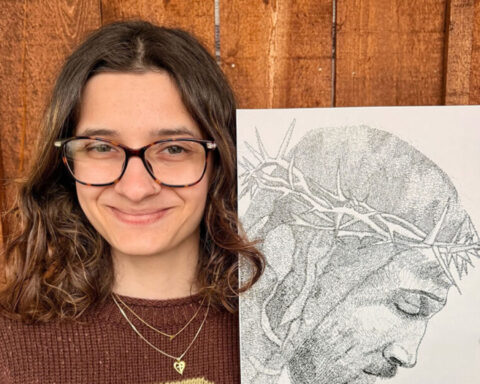 Bellah Torres with her winning depiction of Jesus.