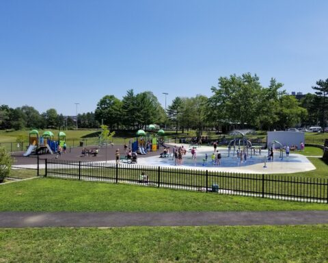 The Woonsocket splash pad.