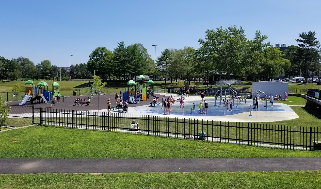 The splash pad in Woonsocket.
