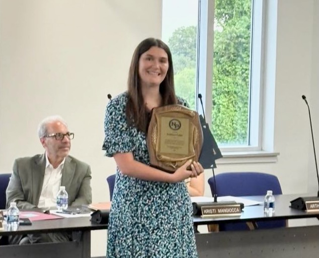 Cullen with her plaque.