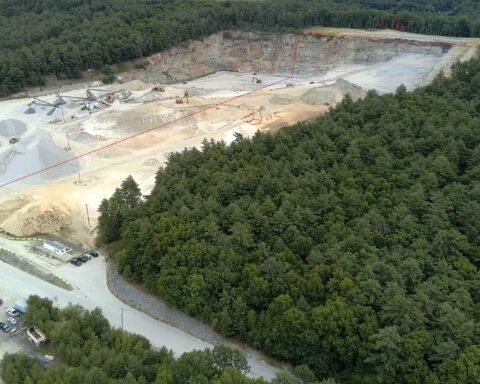 The quarry area where operations were previously expanded without authorization, according to Richer.