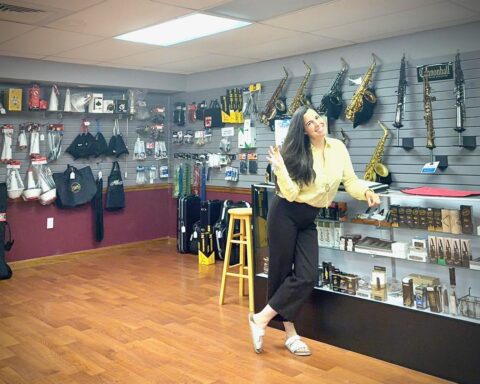 Marissa Maroni in the Rick's Music space.