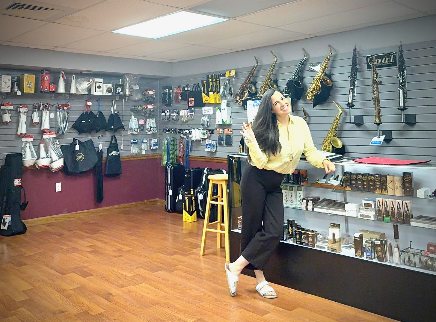 Marissa Maroni in the Rick's Music space.