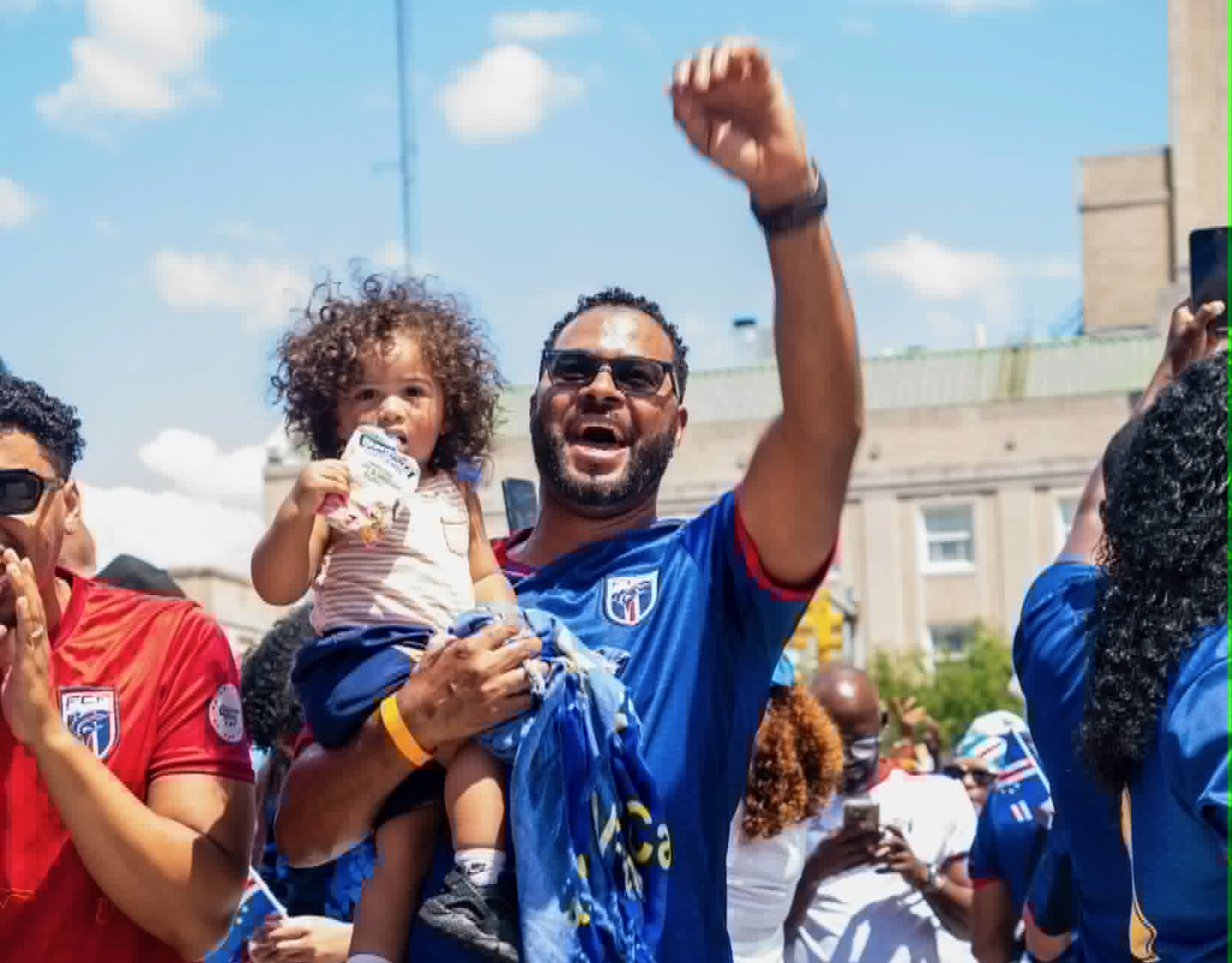 A raucous crowd celebrated Cape Verde's shocking 0-0 draw with Spain in the Pawtucket City Hall parking lot on Monday.