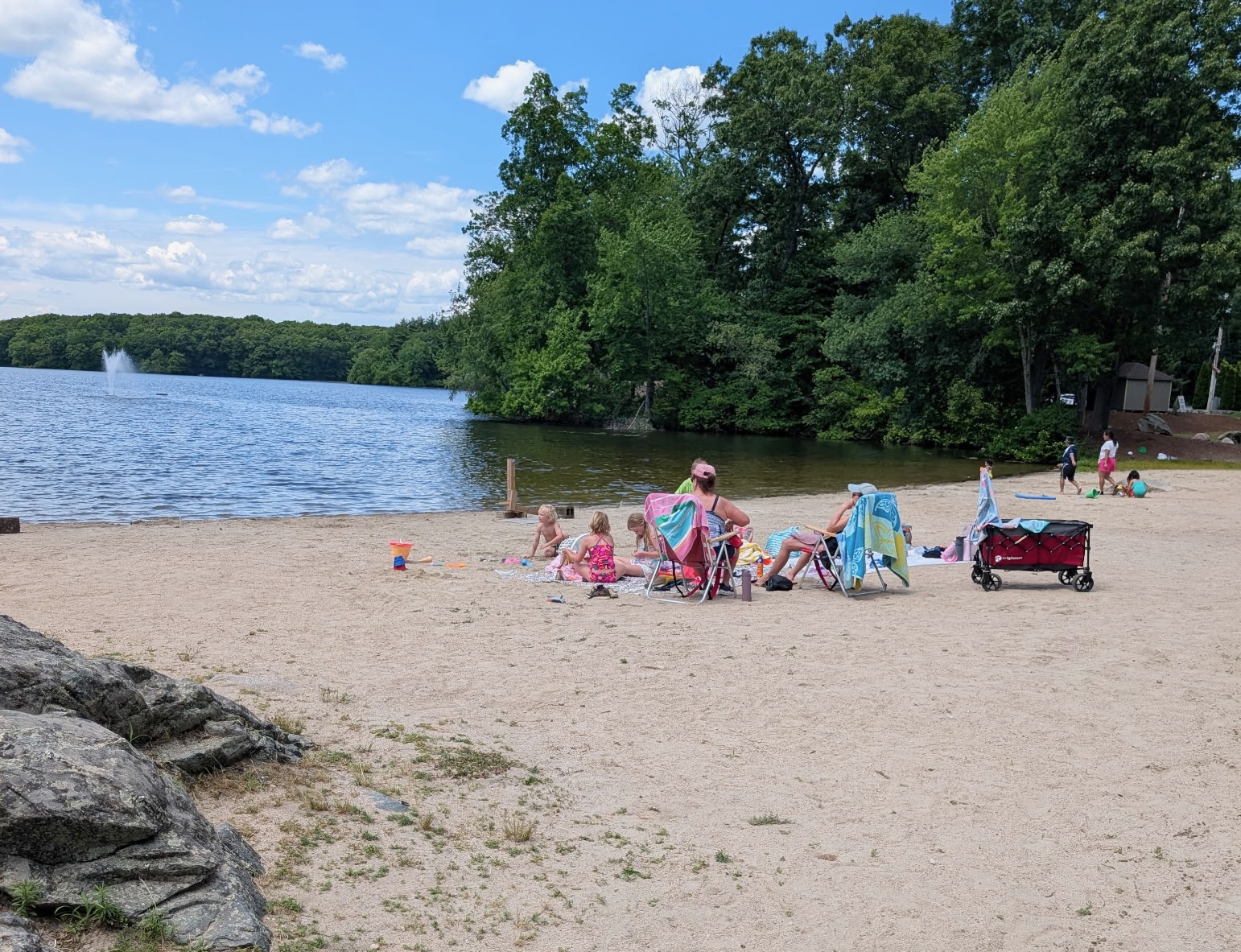 The beach at Notte Park in North Providence.
