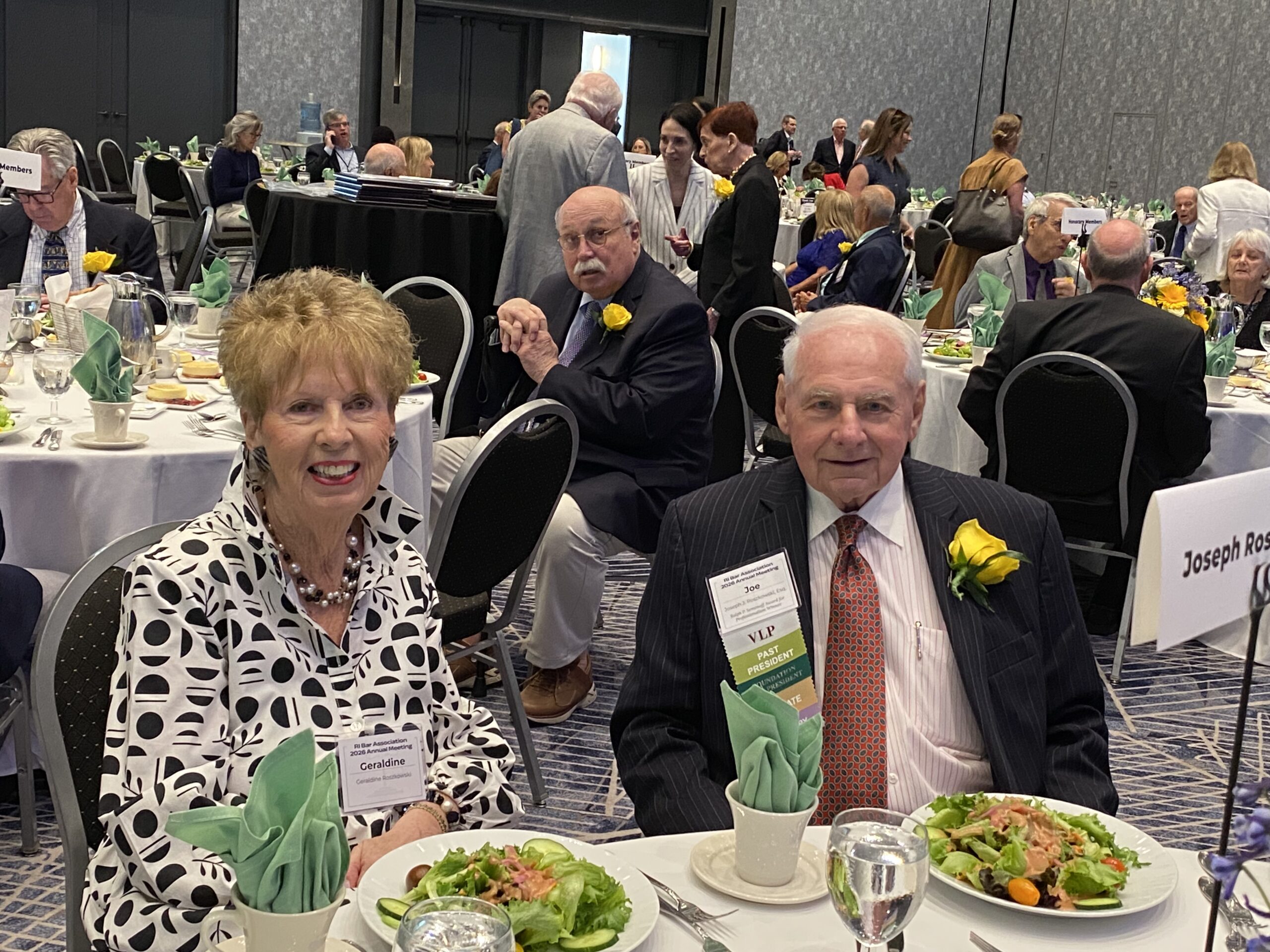 Joseph Roszkowski and his wife, Geraldine, at the awards luncheon.