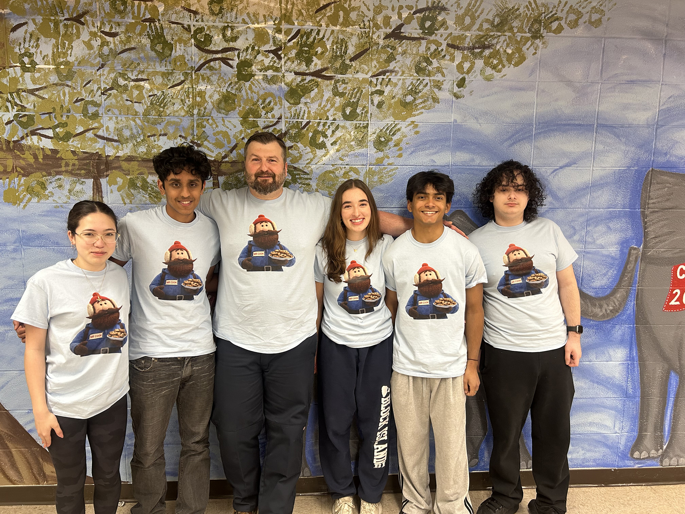 Michael Cook with his students.
