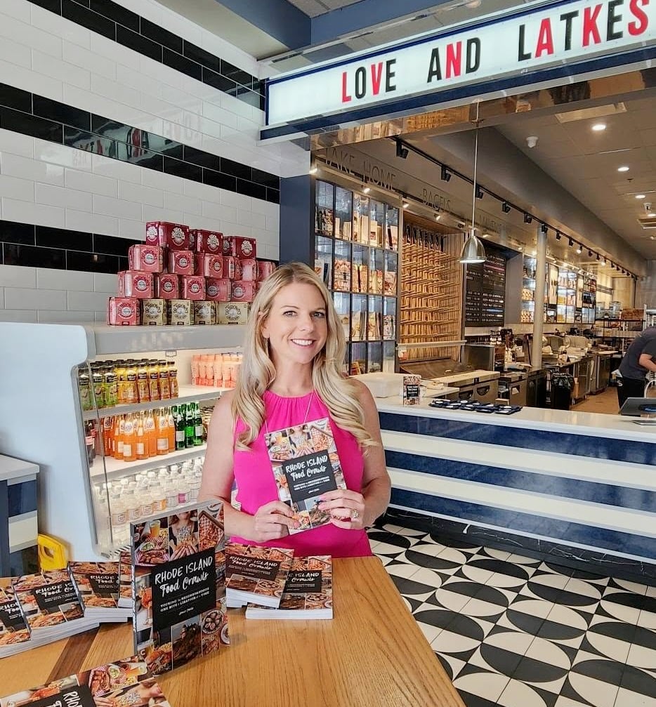 Jamie Coelho during a June book signing at Maven's Delicatessen in Pawtucket.