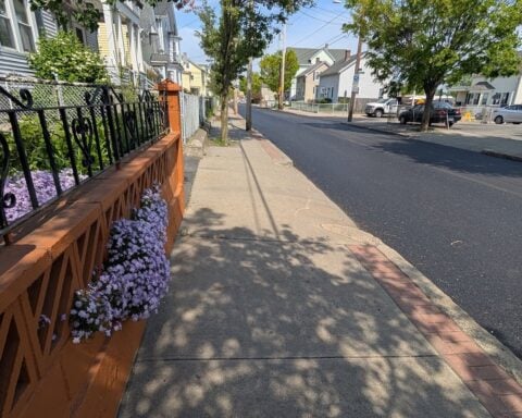 Division Street in Pawtucket after recent repaving.
