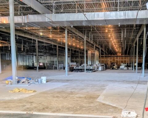 The interior of the old Sears as seen Thursday.