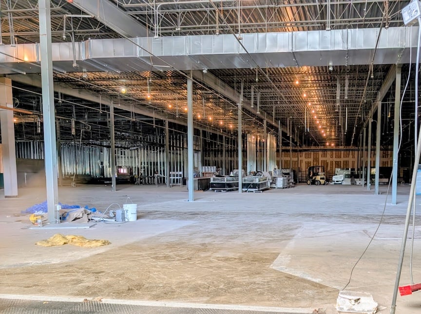 The interior of the old Sears as seen Thursday.