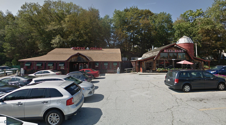 A street view image of the site from just before the 2017 fire.