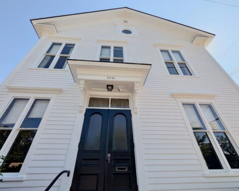The redone exterior of the Old North Providence Town Hall.