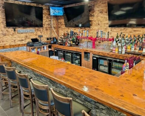 The bar at the restaurant.