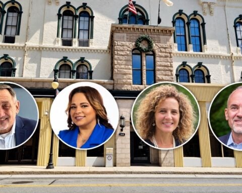 From left are Chris Beauchamp, Valerie Gonzalez, Lisa Baldelli-Hunt, and Dan Gendron.